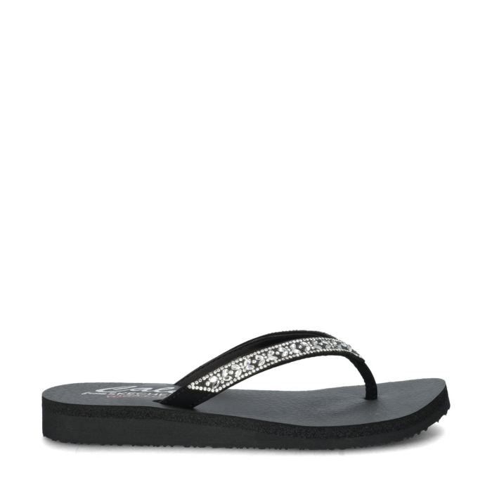 Skechers Meditation Butterfly Garden slippers – Zwart