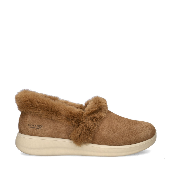 Skechers Hands Free Slip-Ins Cozy Escape pantoffels – Cognac