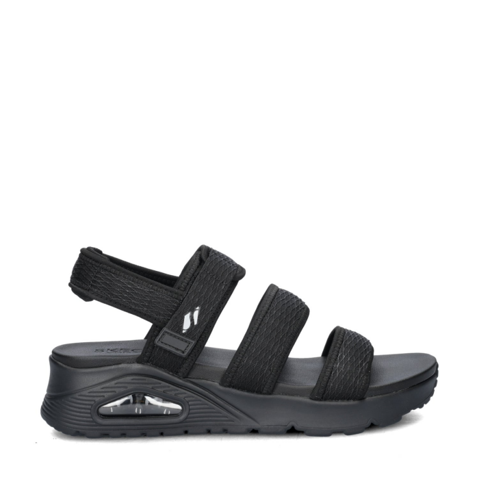 Skechers Uno Sandalen zwart Textiel