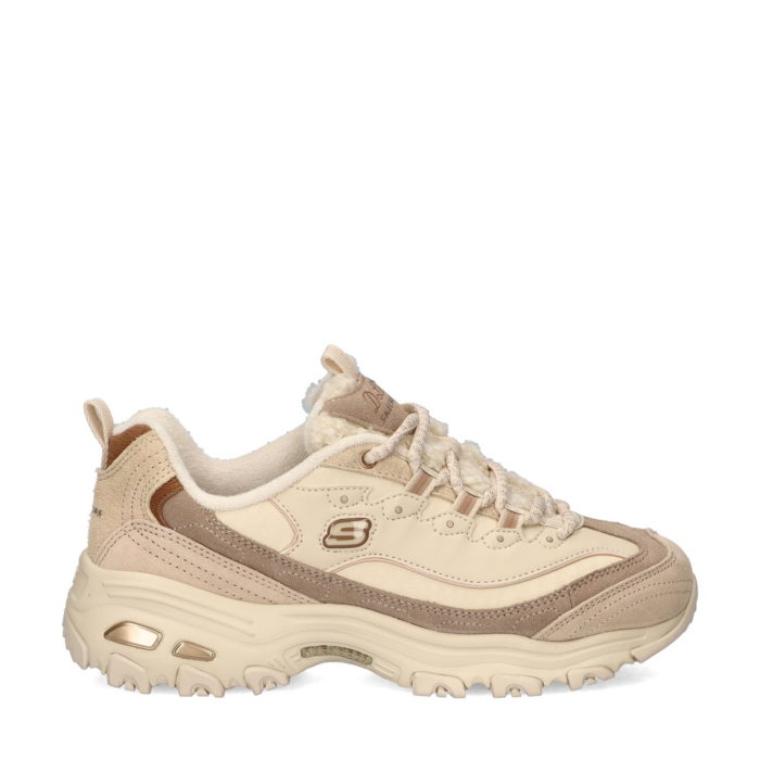 Skechers D’Lites lage sneakers – Beige