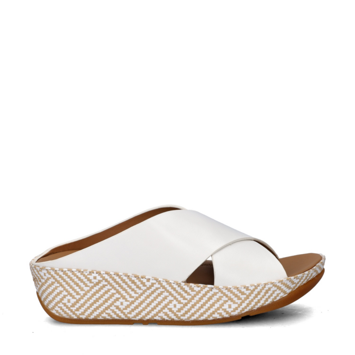 FitFlop Lulu Lux Graphic Wedge slippers – Wit