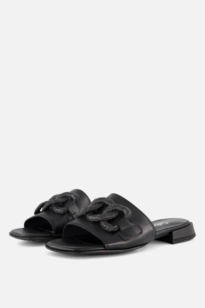 Gabor Slippers zwart Textiel