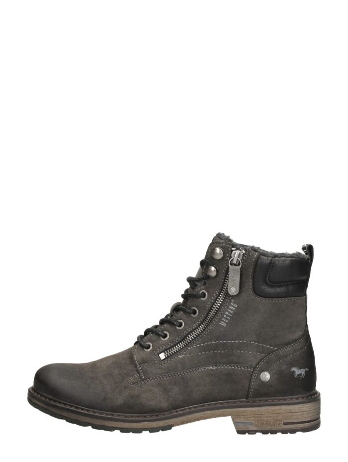 mustang Veterschoenen Hoog – Donkergrijs