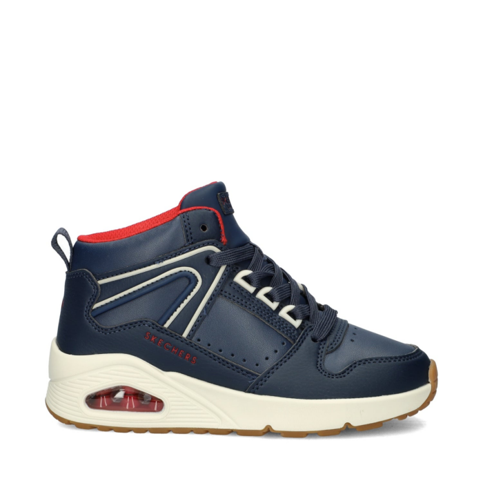 Skechers Uno Veterboots blauw Synthetisch