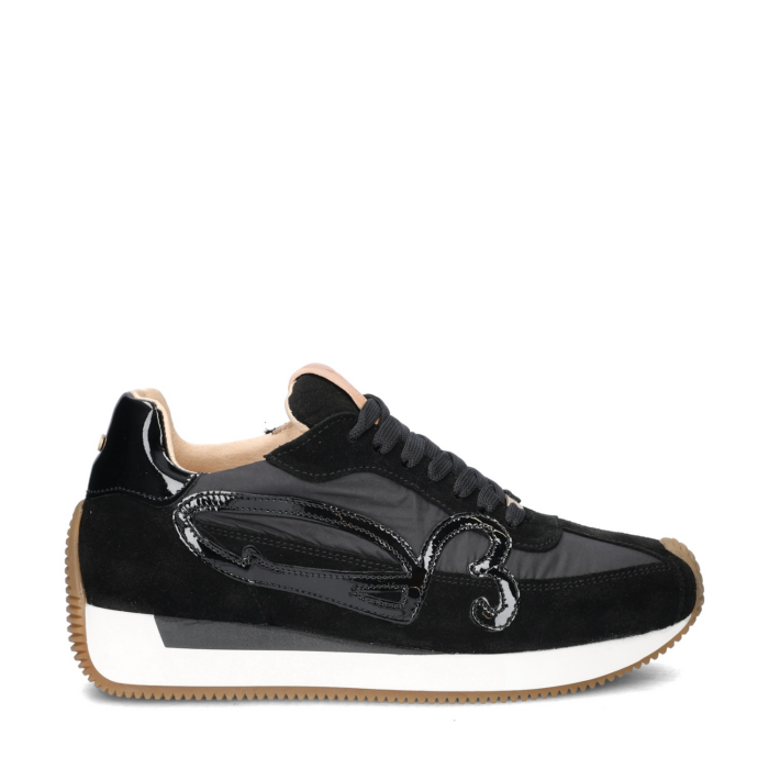 Fred de la Bretoniere Yentl Sign lage sneakers – Zwart