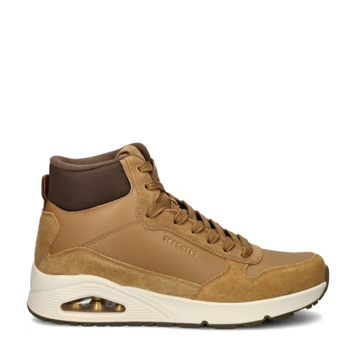 Skechers Uno Stacre Mid hoge sneakers – Cognac