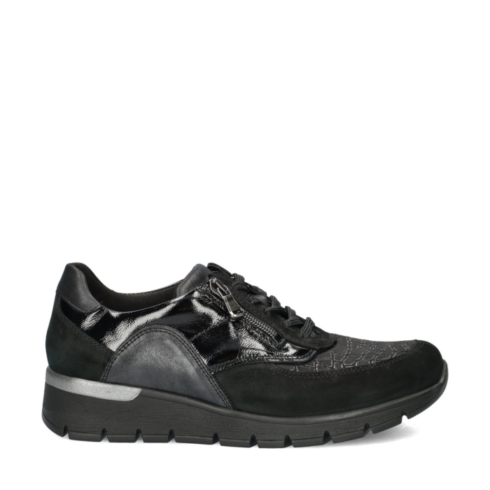 Waldläufer K-Ramon lage sneakers – Zwart