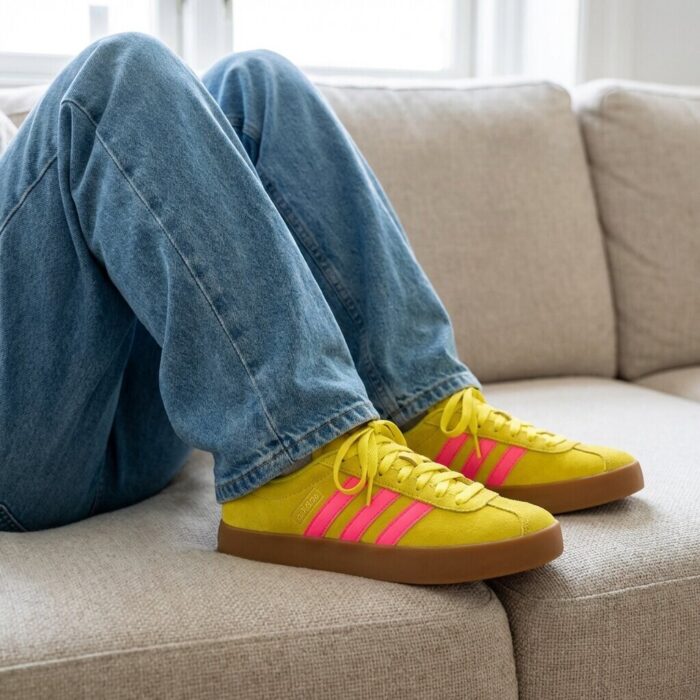 Adidas VL Court 3.0 Sneakers geel Synthetisch