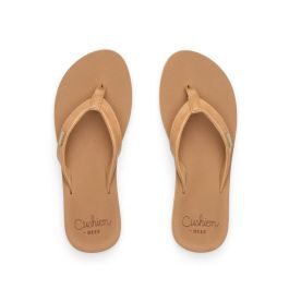 Reef Baja Sands leren teenslippers cognac