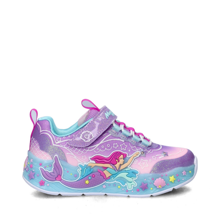 Skechers S Lights Mermaid Dreams klittenbandschoenen – Paars