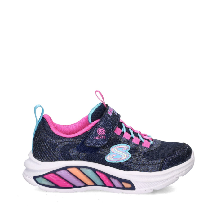 Skechers S-Lights sneaker klittenbandschoenen – Blauw