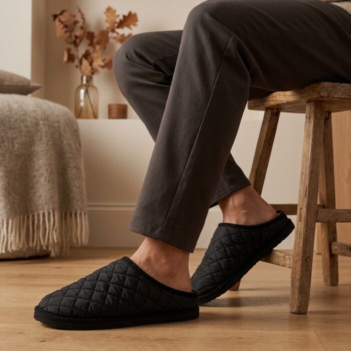 Basicz Pantoffels zwart Textiel