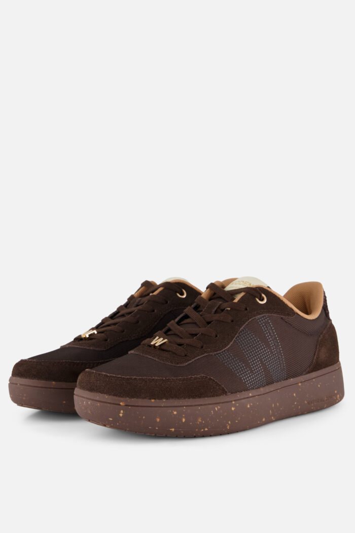 Woden Line Sneak Sneakers bruin Leer