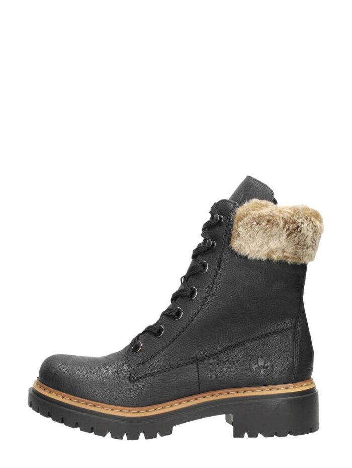 Rieker Veterschoenen Hoog – Zwart