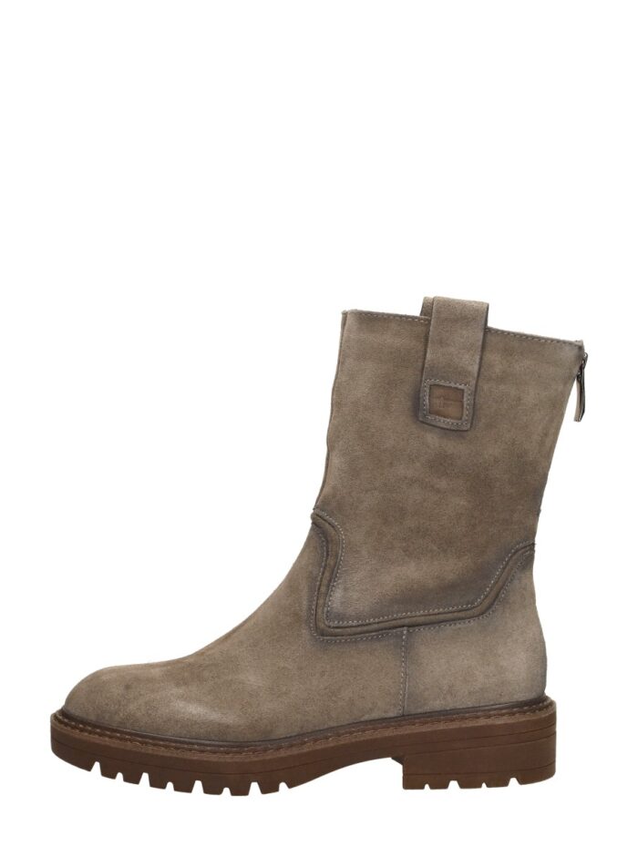 tamaris Enkellaarsjes Plat – Taupe