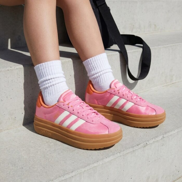 Adidas VL Court Bould Sneakers roze Textiel