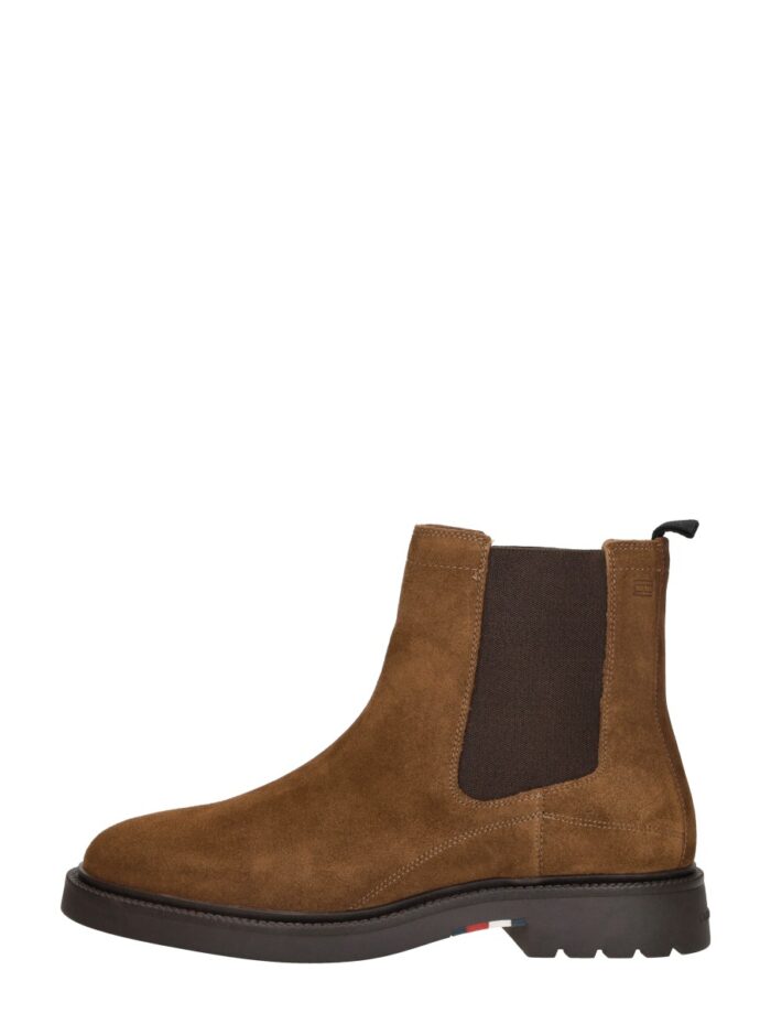 Tommy Hilfiger Corporate Casual Suede Chelsea – Cognac