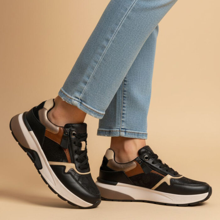 Gabor Rollingsoft Sneakers zwart Leer K-Leest