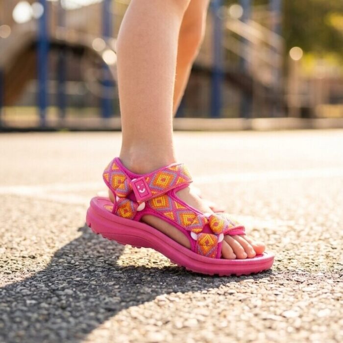 Muyters Sandalen roze Textiel