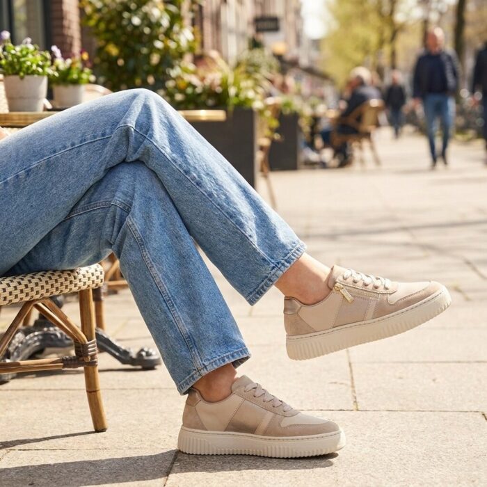 Rieker Sneakers beige Synthetisch