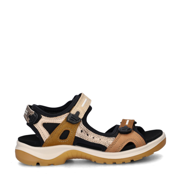 ECCO Offroad Sandalen bruin Textiel