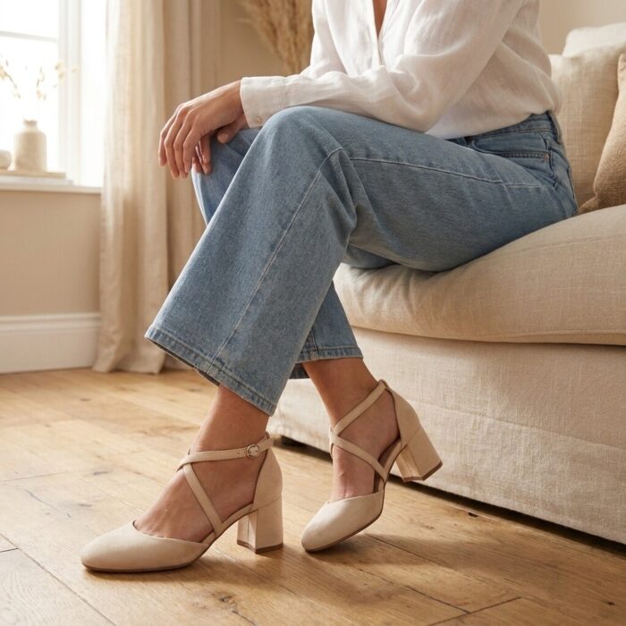 Tamaris Pumps beige Textiel