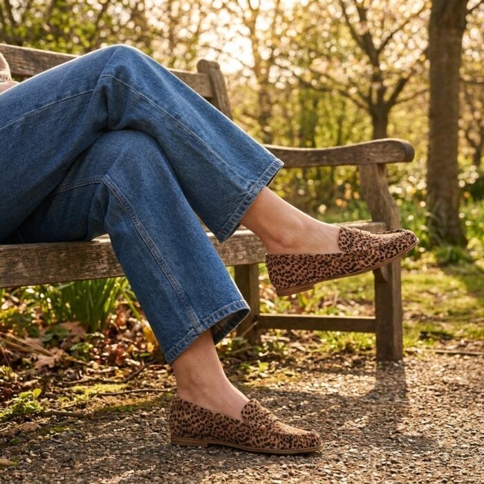 tamaris Leopard Instappers beige Suède