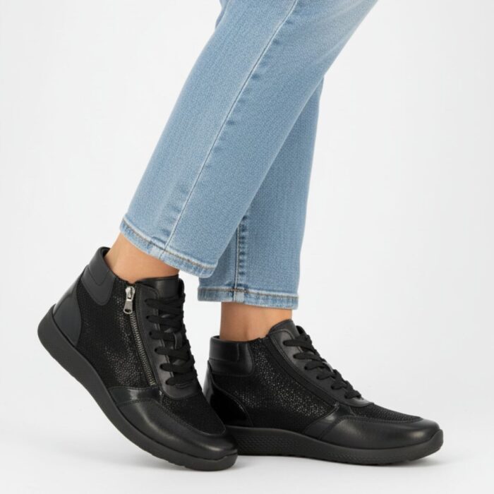 Feyn Kira 24 Veterboots zwart Leer K-Leest