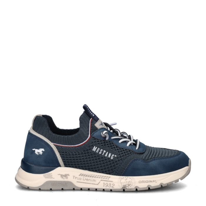 mustang lage sneakers – Blauw
