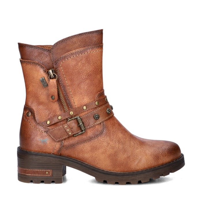 mustang rits- & gesloten boots – Cognac