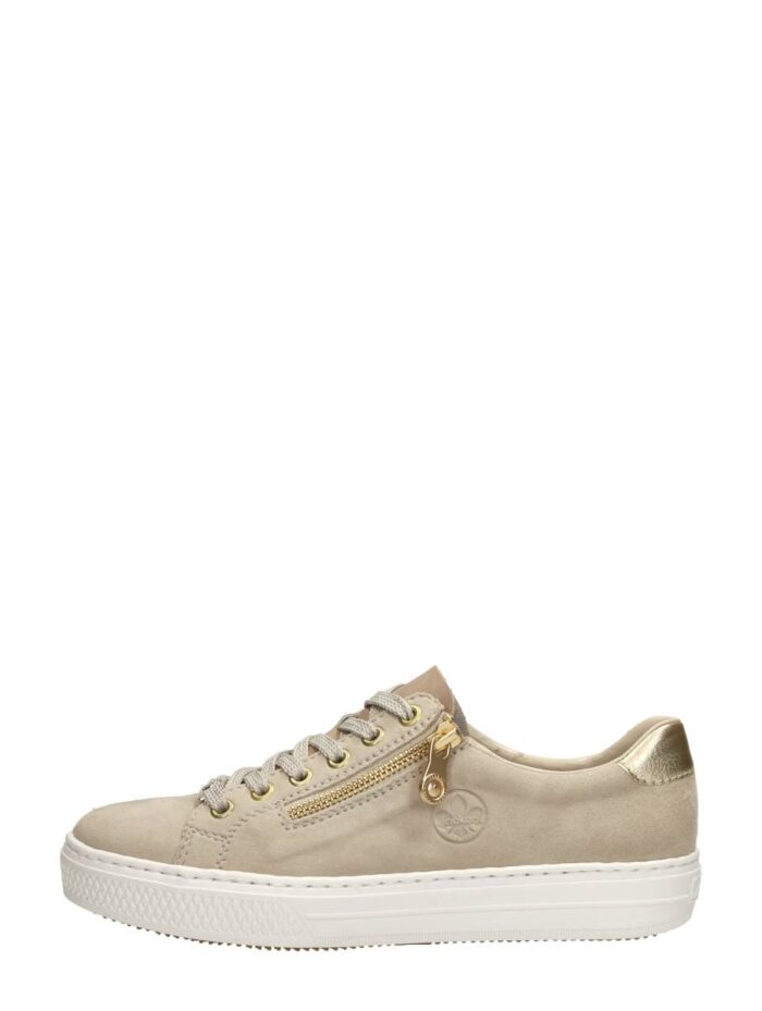 Rieker Dames Veterschoenen – Beige