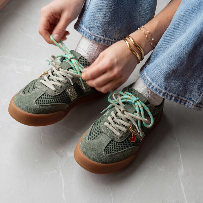 POSH by Poelman Posh Sneakers groen Synthetisch