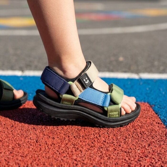 Muyters Sandalen blauw Textiel