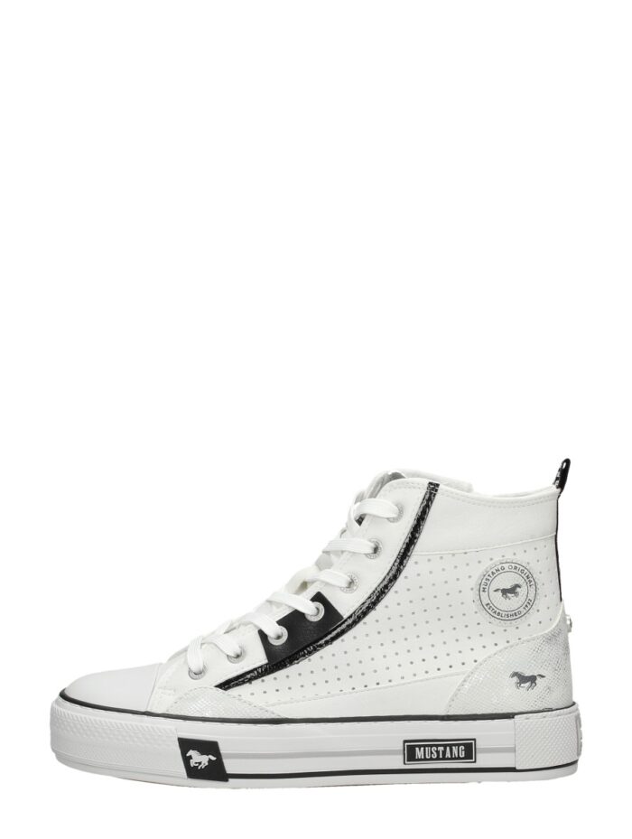 mustang Veterschoenen Hoog – Wit