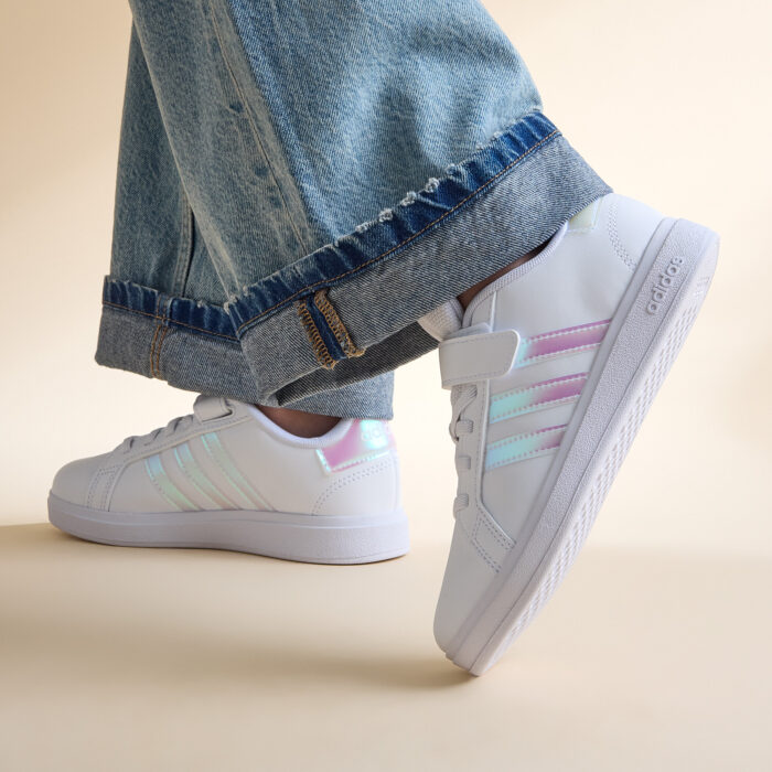 Adidas Grand Court 2.0 Sneakers wit Imitatieleer