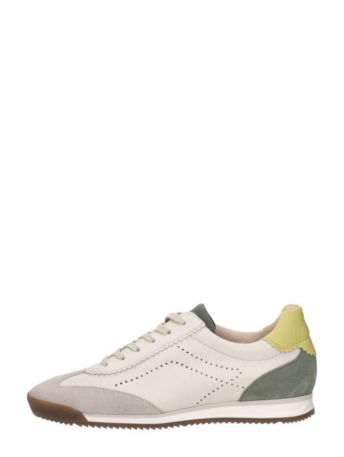 Gabor Sneakers wit/ groen Leer