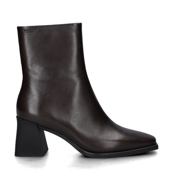 Vagabond Hedda enkellaarzen chocolate Leer Dames – Bruin